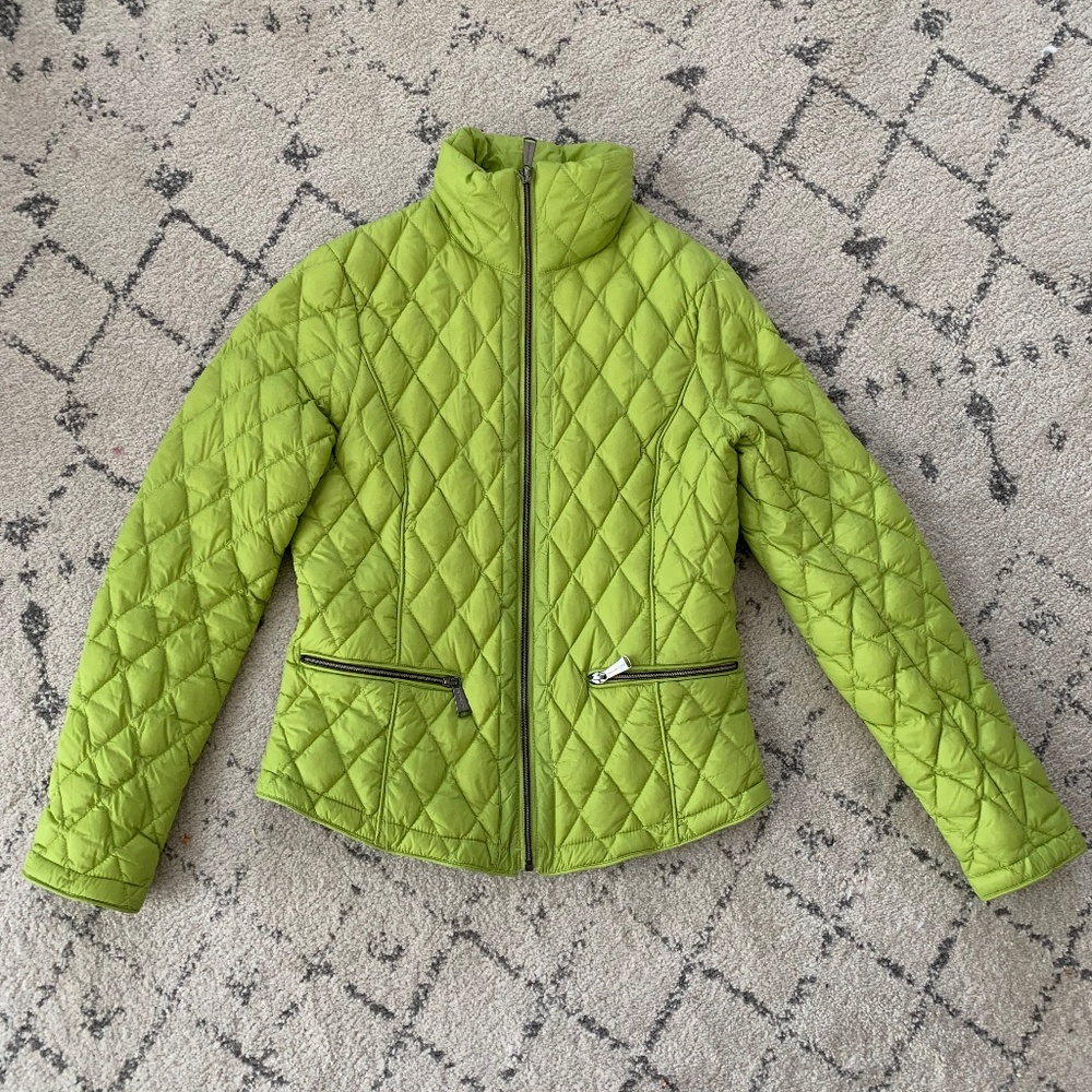 Michael Kors lime green packable puffer